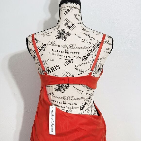 For Love And Lemons Rana Mini Dress In Red Size Small NWT - Picture 12 of 16